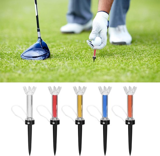 Tees Meerkleurig, Golf Tees Duurzaam kunststof Magnetisch — afbeelding 4