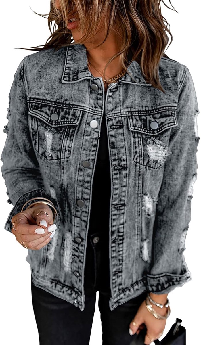 Casual retro jeans voor dames, met brede pijpen, zijopening, rechte broek, slijtvast met elastische jeans