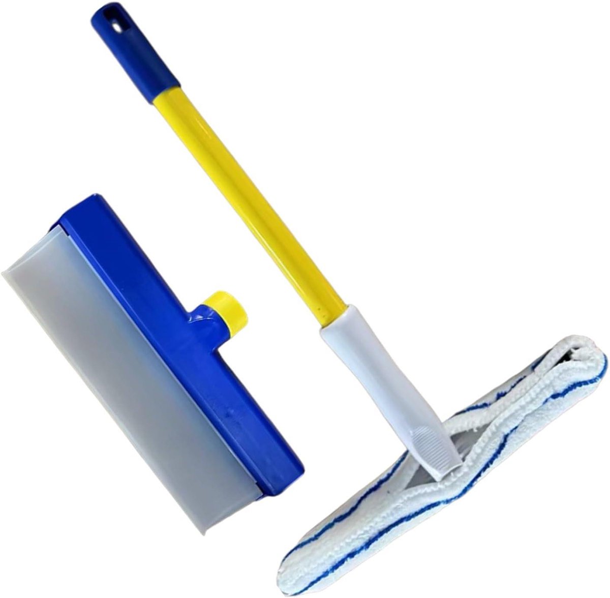 Raamreinigingsschraper - Autoruitwisser Huishoudelijk - Gladde Oppervlakken Reinigen - Siliconen Schraper Microvezel - 39 x 30 cm - Blauw