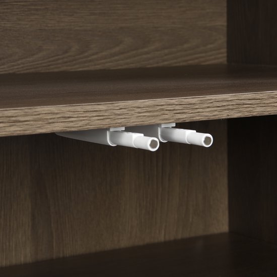 MIVRAY Schoenenkast - Schoenenbank Met Gepolsterde Zitting En Verstelbare Planken - Voor Hal En Entree - Grijs - 140 X 35 X 110 Cm — afbeelding 3