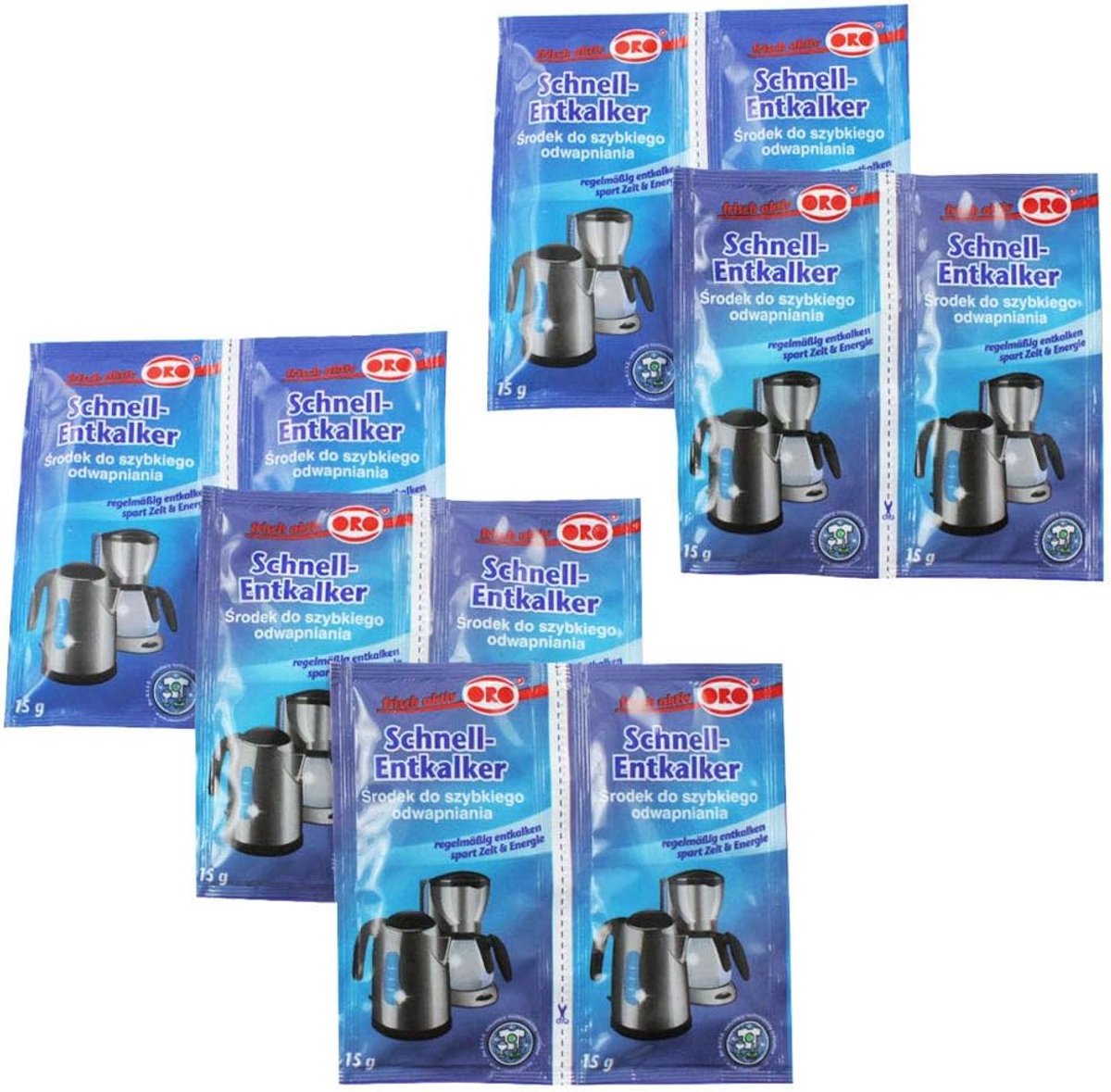 SnelShoppen - 10x Orofix quick ontkalker economy pack voor koffiemakers en waterkokers (10 x 15 g) - Snel en effectief ontkalken voor thuisgebruik