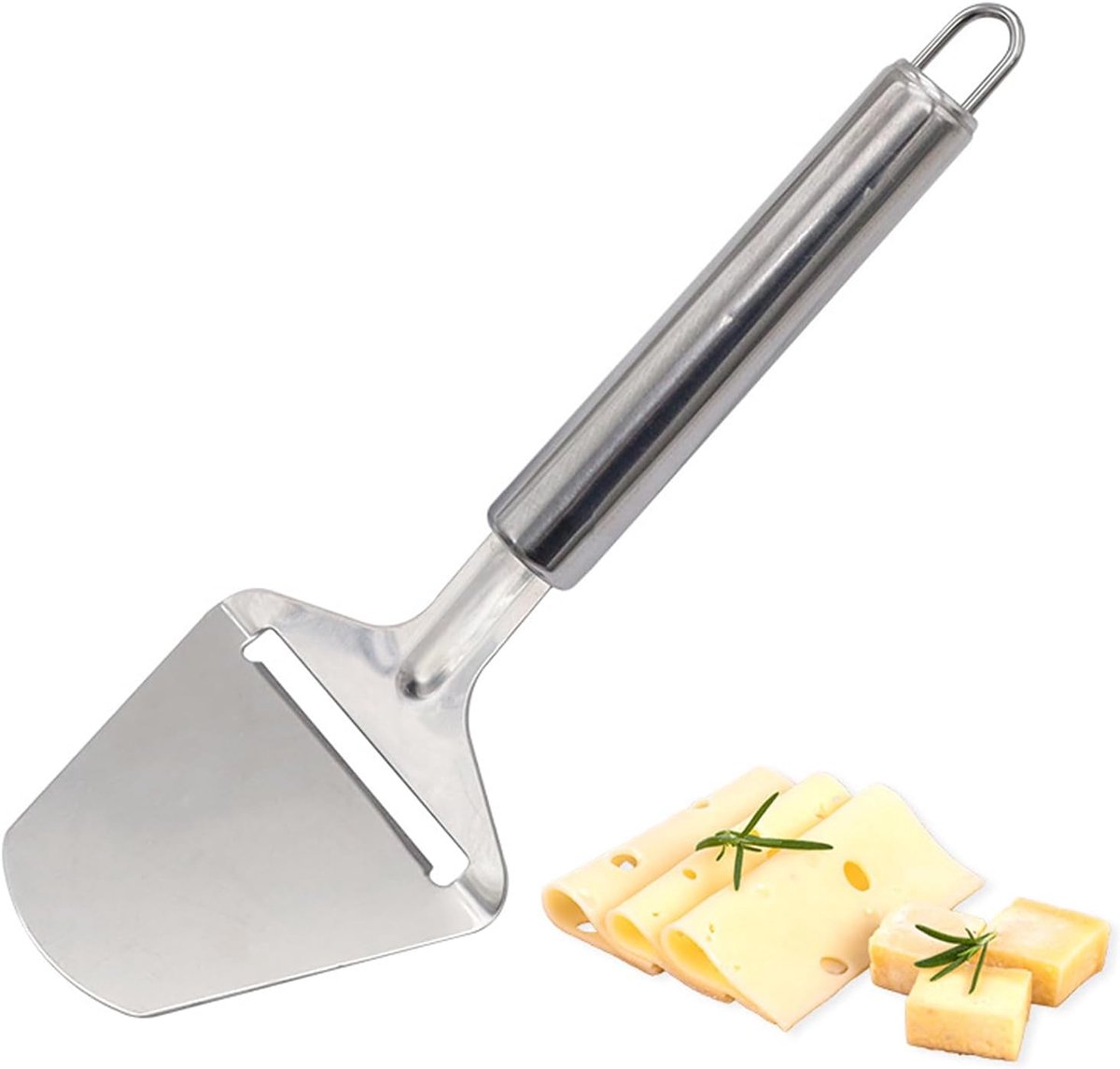 SnelShoppen - RVS Kaas Snijder, Ergonomische Kaas Slicer voor Hard en Half-Hard Kaas, Groente en Aardappelen, Antibacterieel, 1 Stuk