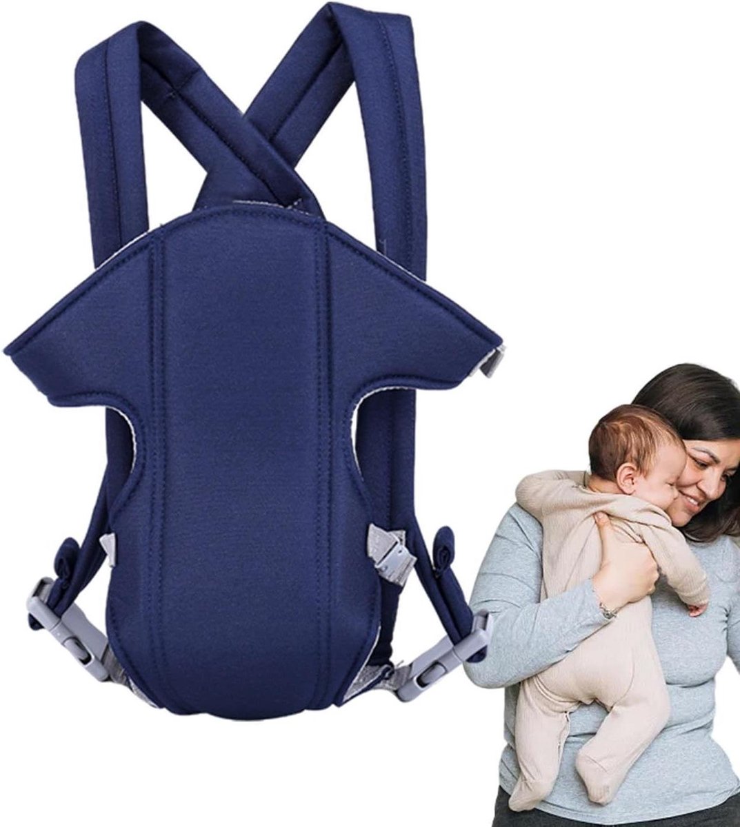 Draagzak Peuters - Kinderdrager Wikkelstoel - Wandelen Reizen - Ergonomisch Gewichtsevenwicht - 21 x 9.1 x 9.1 cm - Blauw