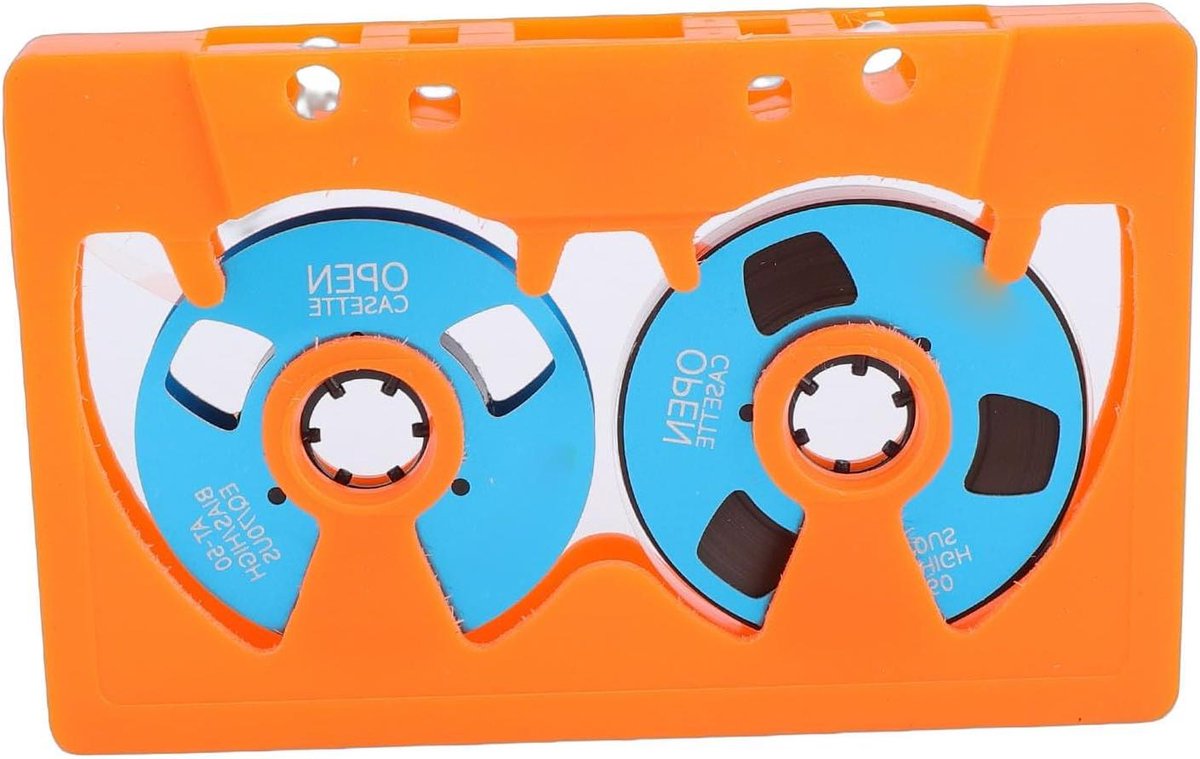 Cassetteband Opname - Audio Tape - Muziek Opnemen - Visuele Spoel Effecten - 50 Minuten - Transparant