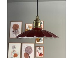 Bamyum Risso hanglamp, industriële Modern stijl, Ø35 cm, bordeaux metalen lamp