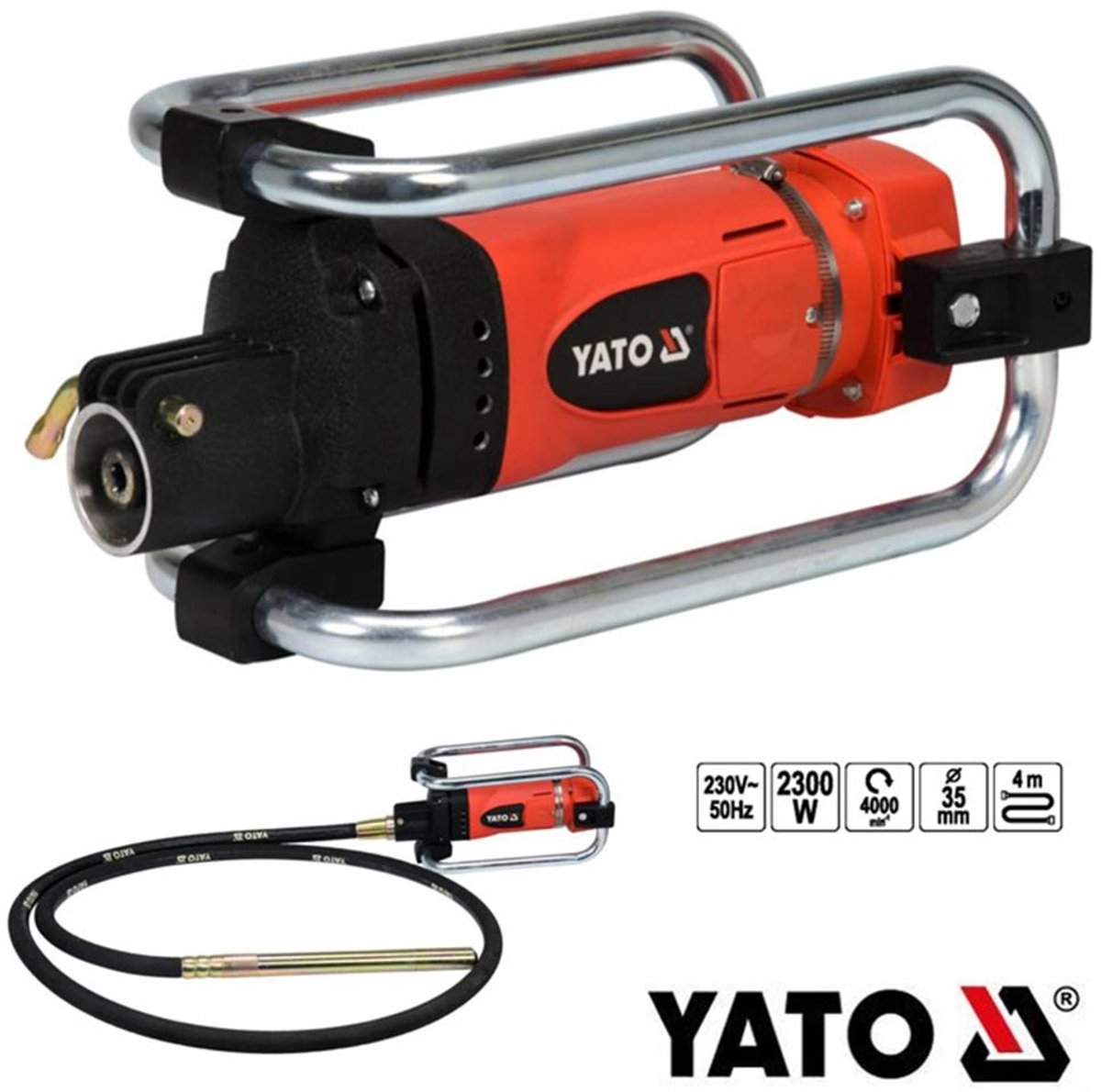 Yato YT-82601 Professionele Betontrilnaald 2300 W met trilnaald - 4 m