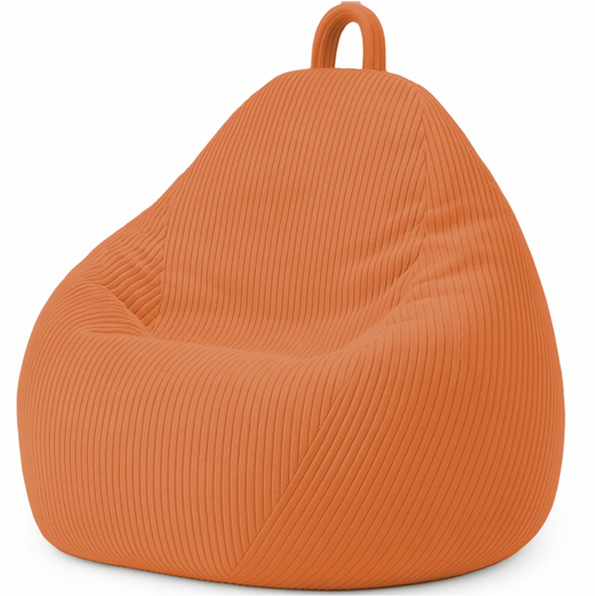 Bananair - Peervorm zitzak - ribfluweel - Afneembare hoes - Volwassenen & Kinderen - Terracotta - 80 x 70 cm