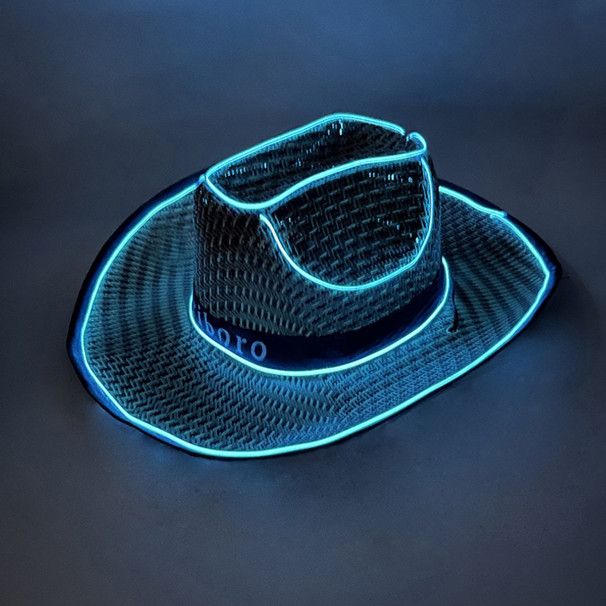 Doppler LED Cowboyhoed – Lichtgevende Western Hoed – Festival, Carnaval & Party – Blauw