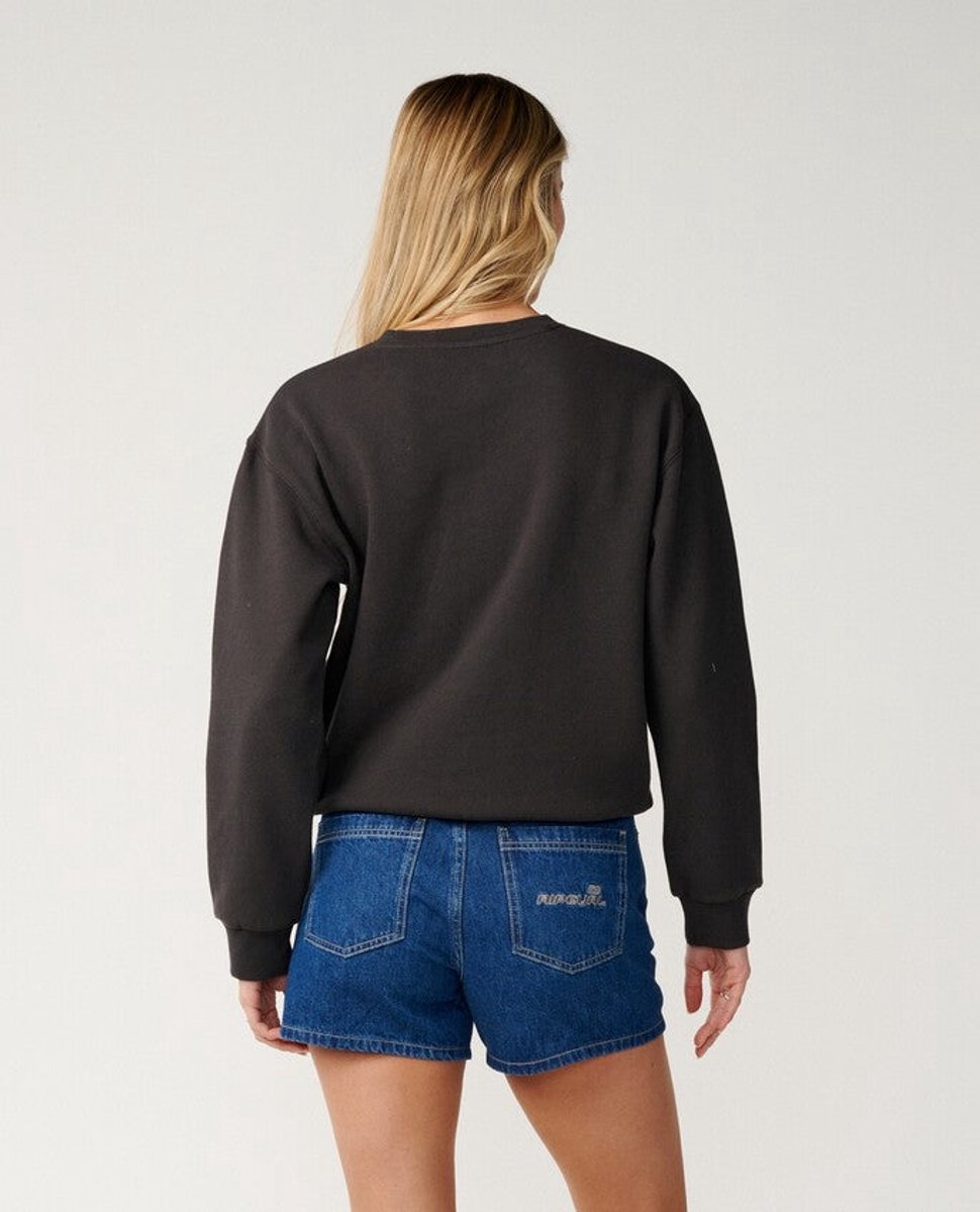 Rip Curl Wave Standard Crew - Washed Black