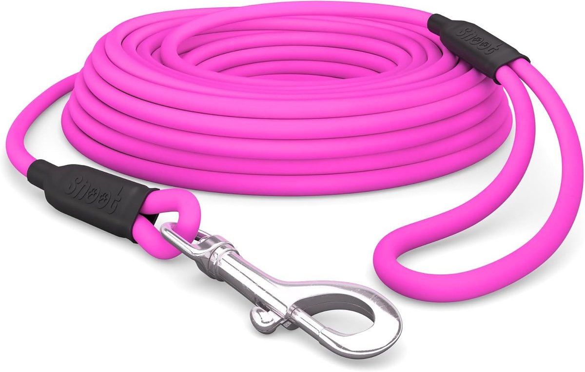 Hondenlijn - Waterdicht - Ronde Vrijlooplijn - Robuuste Polsband - Voor Honden tot 35 kg