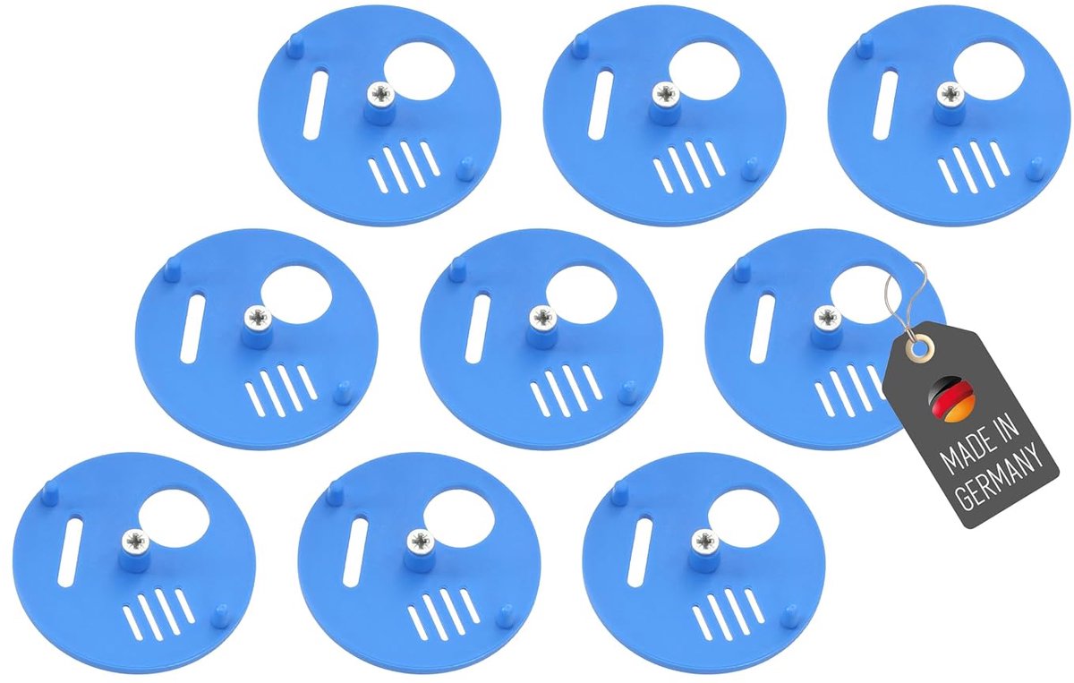 Vliegglosette 9 stuks set kleur blauw bijenvlieggatverkleiner rond imker bijenteeltbenodigdheden bijenkist bijenvlucht