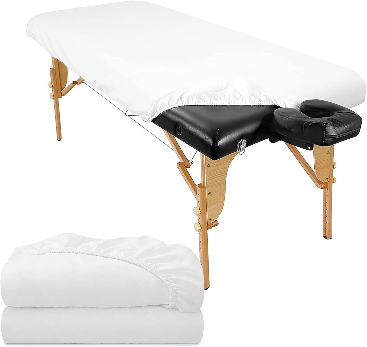 2 stuks Massage Bed Cover, 80 x 190cm Waterdichte Massage Beschermhoes Wasbare Sanitaire Barrière Beschermende Uitgerust Massage Tafel Schoonheid Bed Geschikt voor Salons SPA Therapeuten