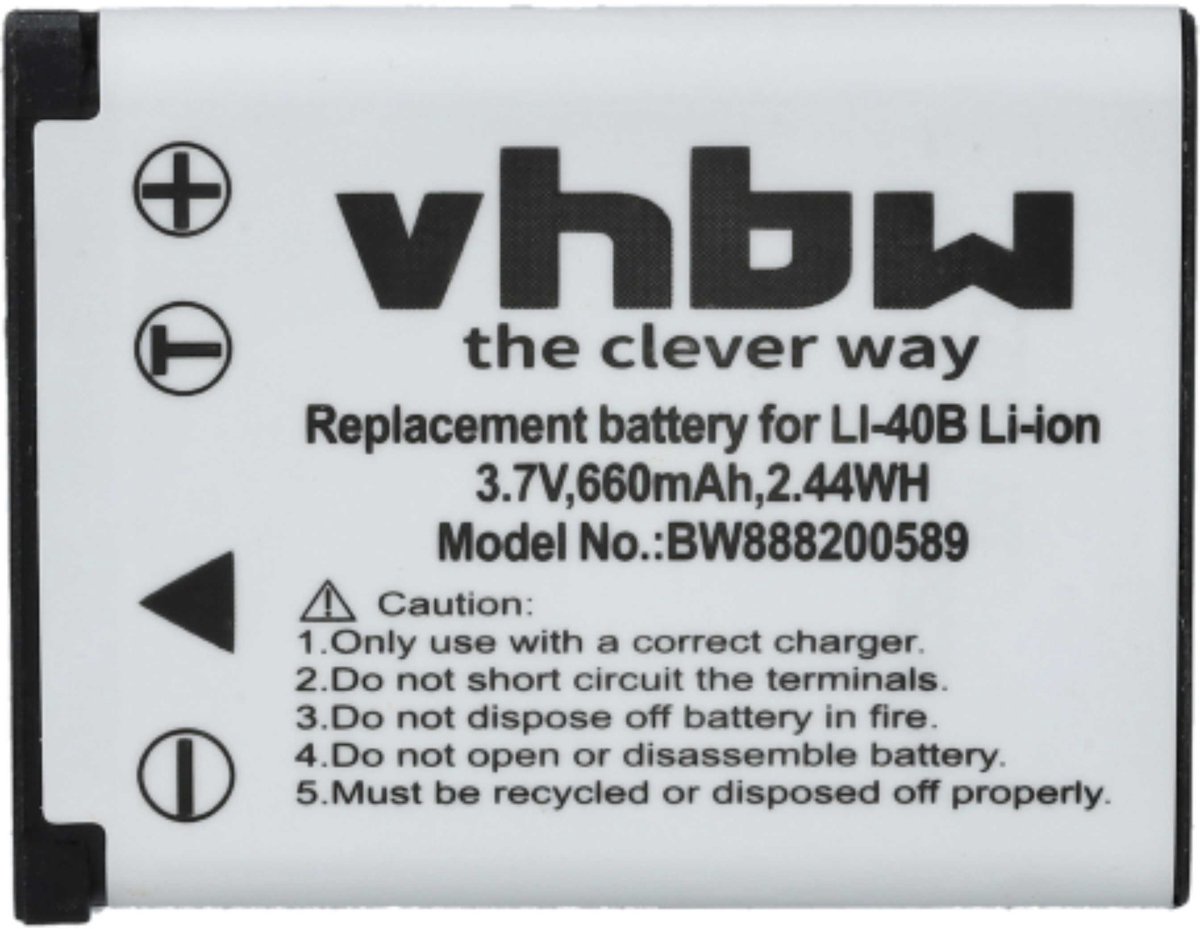 vhbw-accu compatibel met Fujifilm FinePix JX355, JX360, JX375, JX490, JX380, JX280, JX420, JX370, JX300, JX405, JX400 camera (660 mAh, 3,7 V, Li-Ion)
