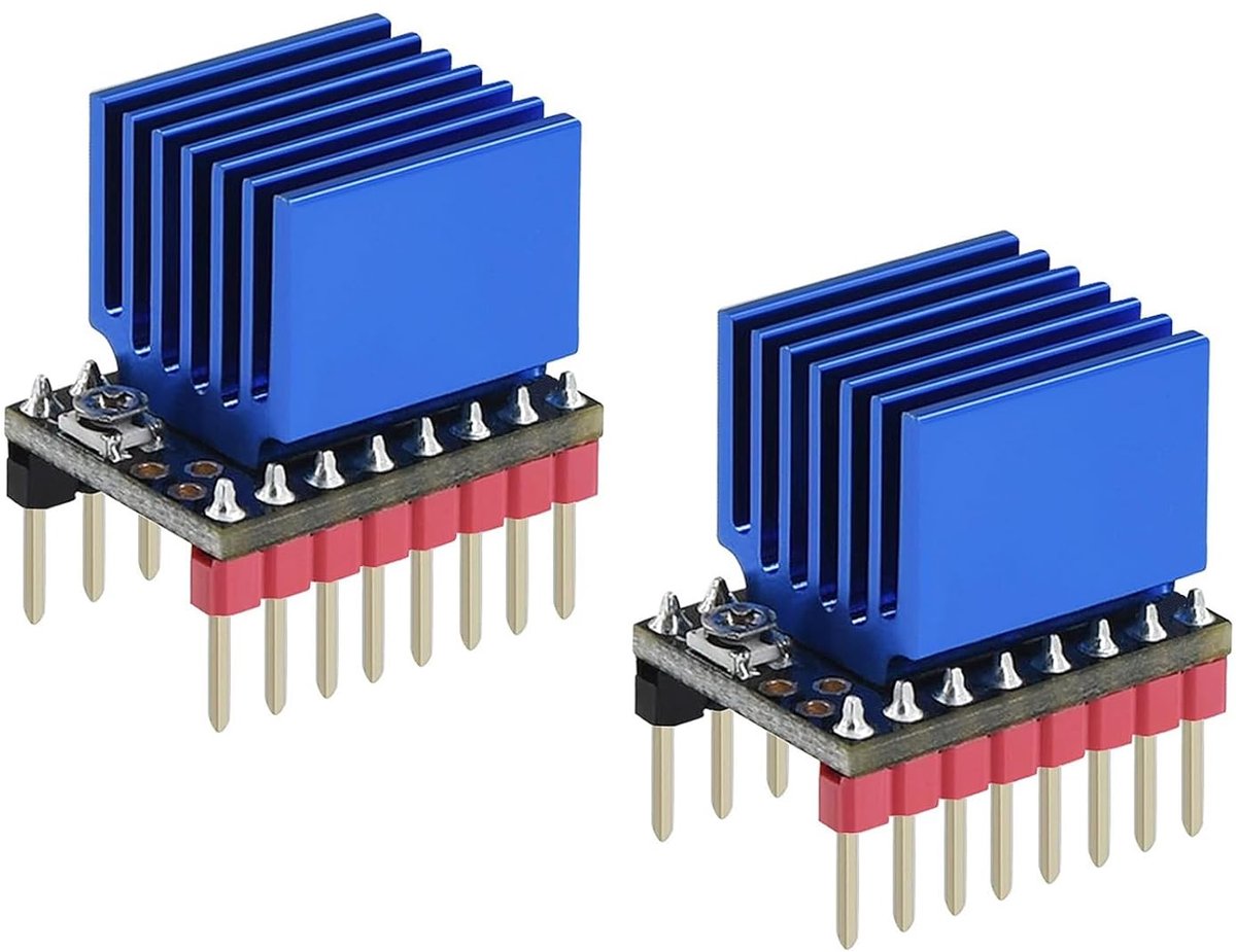 2 stuks TMC2209 V2.0 stappenmotordriver accessoires voor 3D-printers Ultra stille aandrijving met koellichaam Oneindige bit terug naar nul