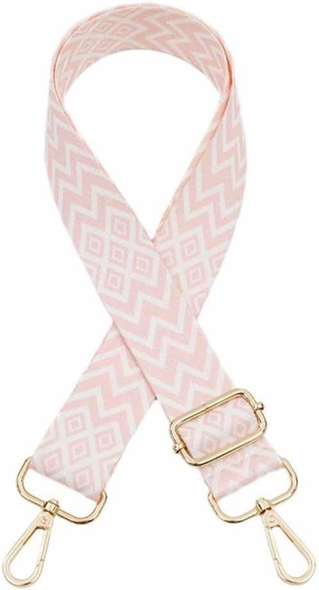 verstelbare schouderriem, 3,8 cm breed, ruitvormige schouderriem, dubbelzijdig patroon, gevlochten schouderriem, etnische stijl, tasriem voor dames, tassen, accessoires