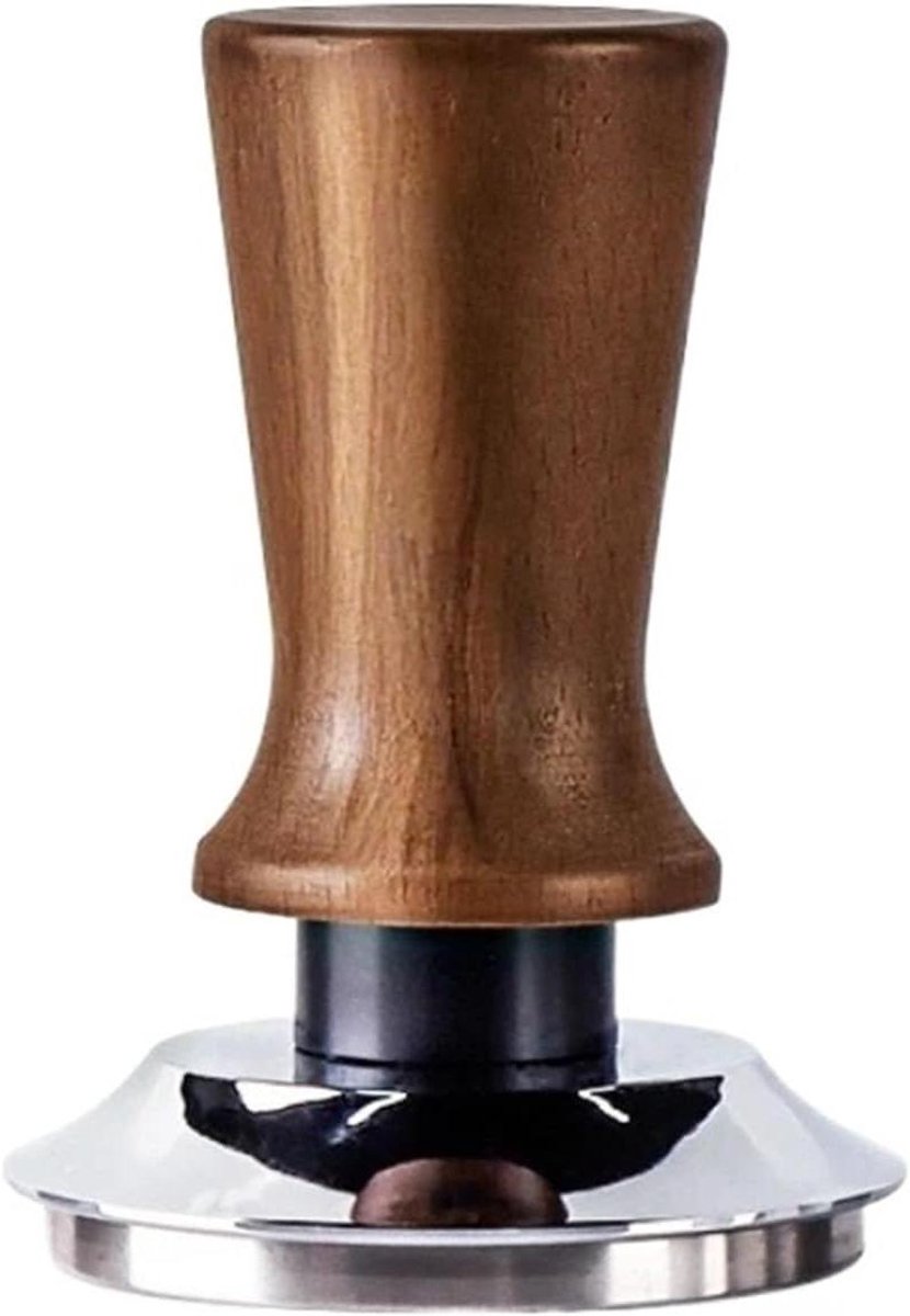 Houten Koffie Tamper - Espresso Sabotage - Koffie Bereiden - Veerbelast Gekalibreerd - 58MM Plat - Niet gespecificeerd