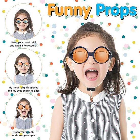 Foute Party bril - Grappige brillen met overdreven oogvormen - speelse accessoires - Verkleed Accessoires – Grappige Gekke Bril voor Carnaval, Feest & Halloween -Grappige brillen met overdreven oogvormen — afbeelding 2
