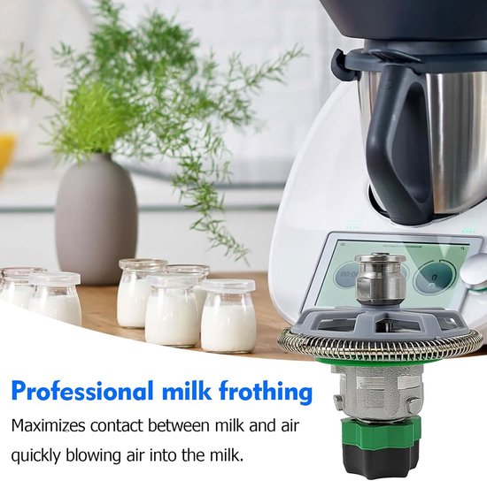 1 stuk melkopschuimer voor Thermomix TM5 TM6, metaalmateriaal, diameter 6,7 cm, keukenaccessoires, herbruikbaar, geschikt voor koffie, melk en sojamelk — afbeelding 2