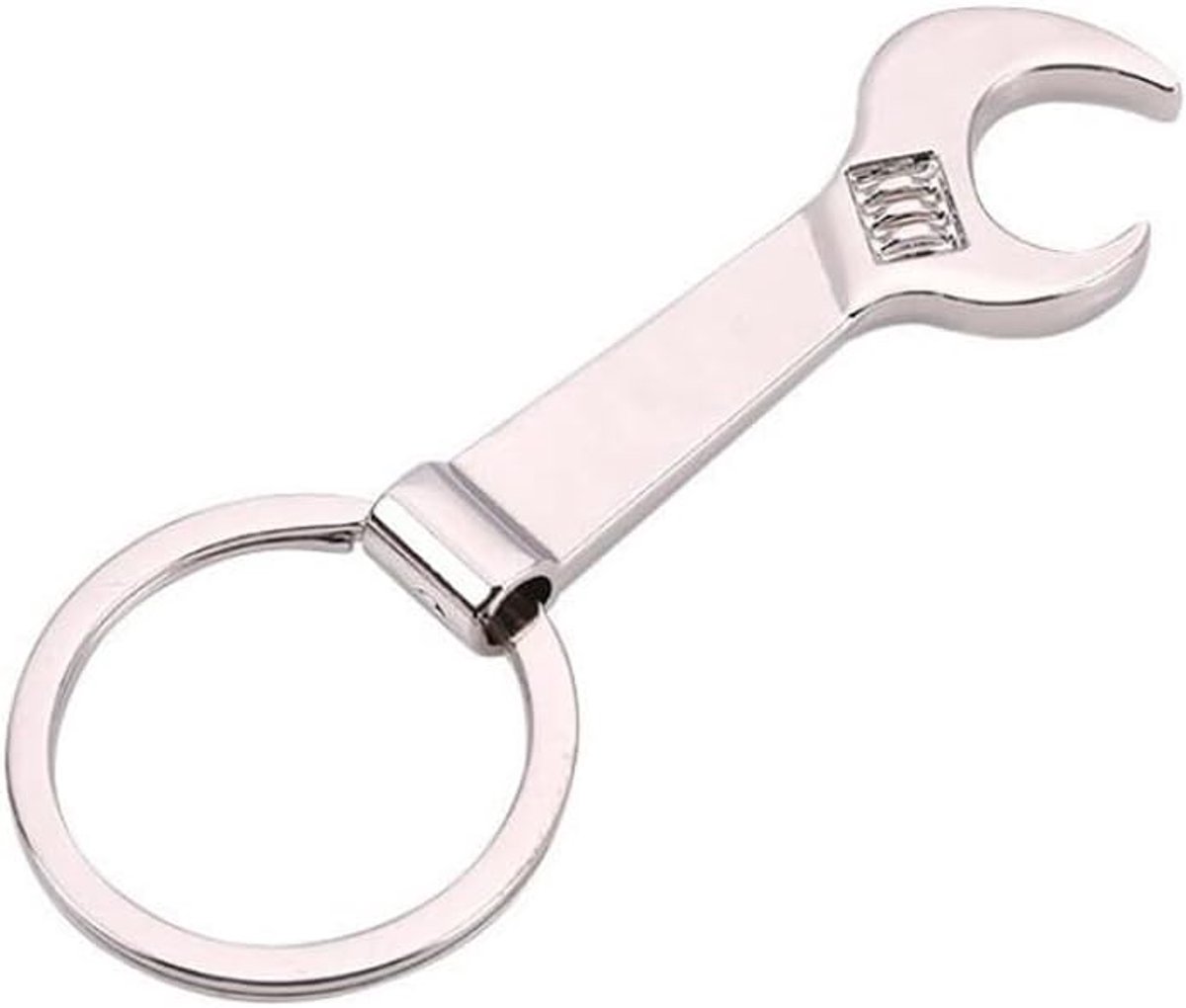 Flesopener Sleutelhanger Metalen Mini Sleutel Hanger Bier Opener Drank Soda Bier Barman Flesopener Sleutelhanger Kerst Verjaardagscadeau voor Mannen en Vrouwen Zilver