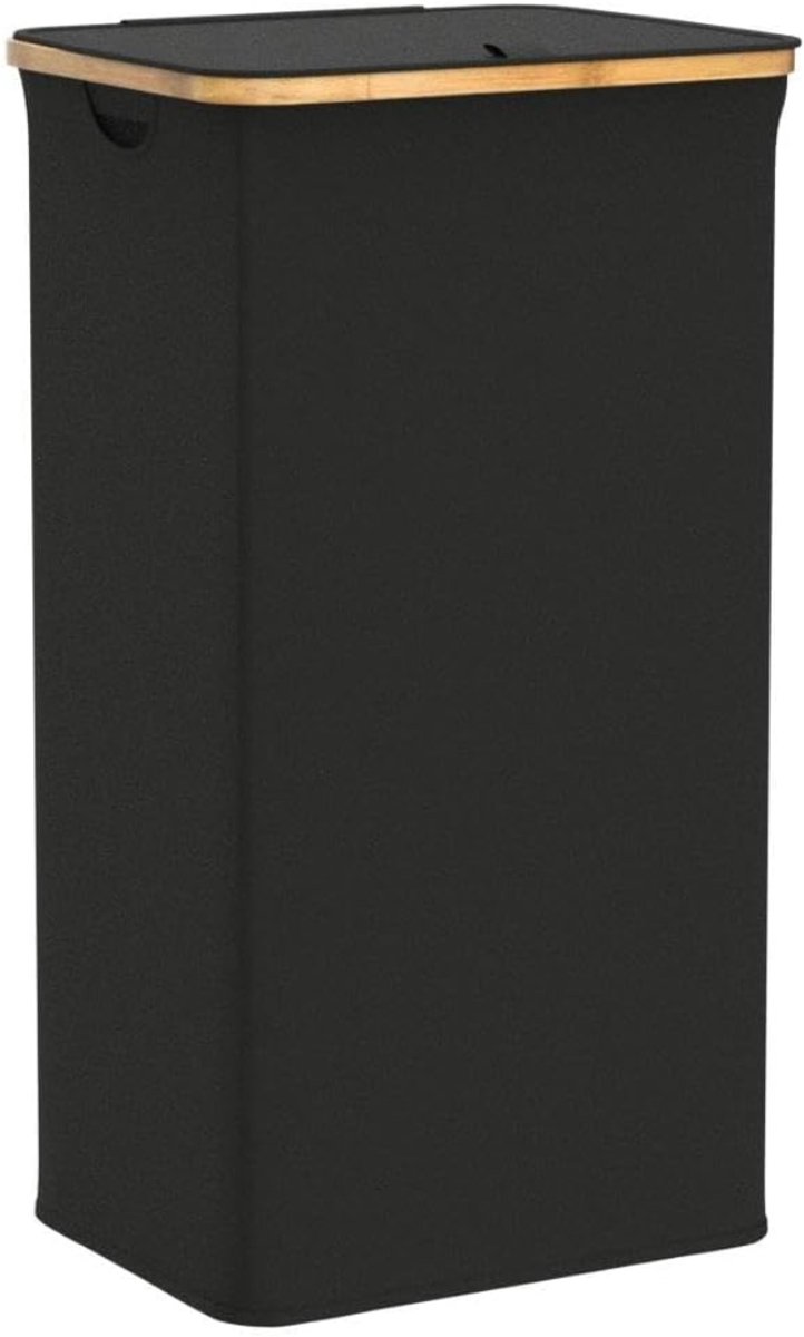 Lìon® Wasmand - 100L - Wasbox - Wasmanden - Zwart - 41cm x 33cm x 74cm