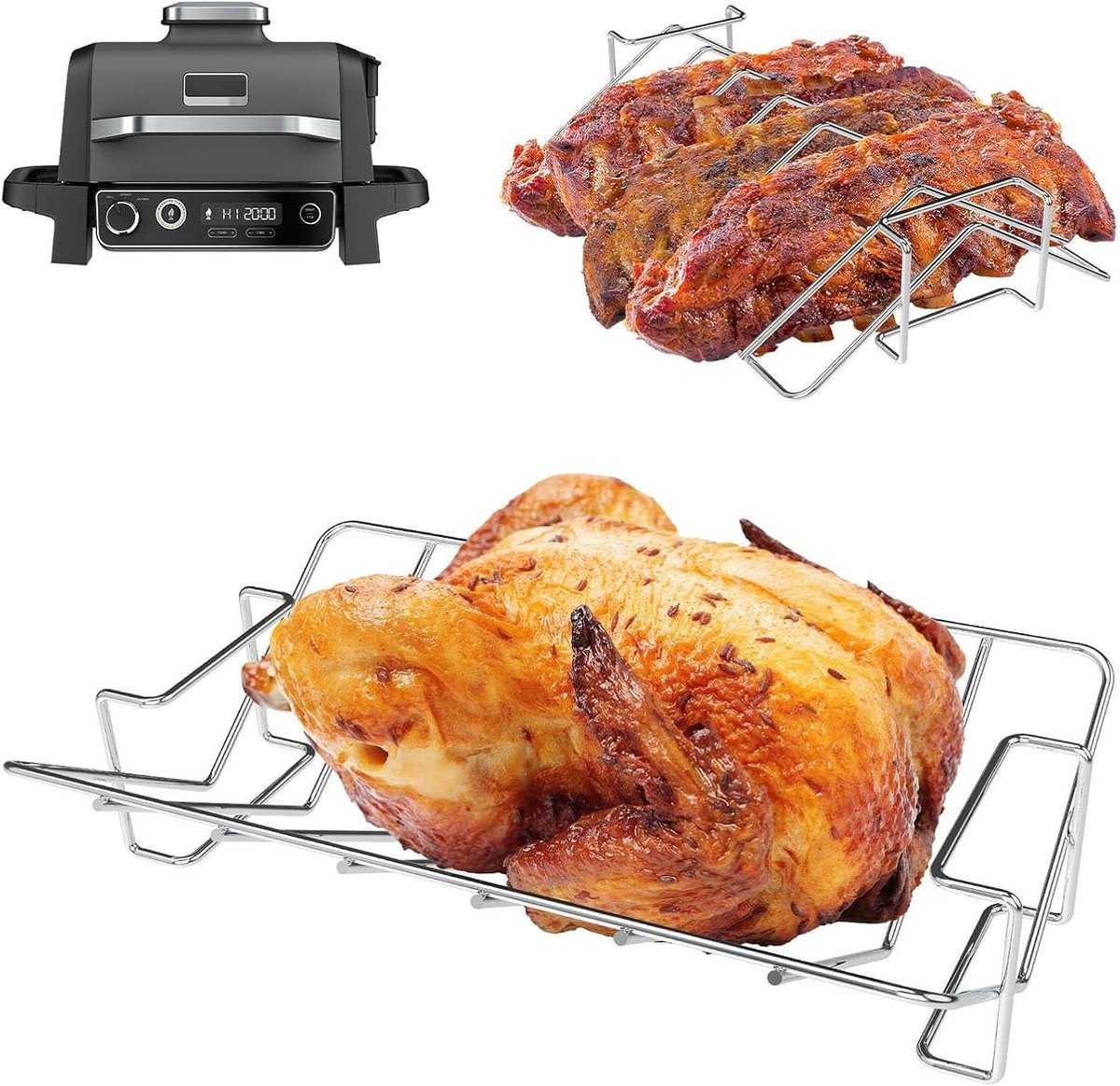 Vleugelrooster voor Ninja Woodfire OG900 en OG800 V-serie, accessoires voor barbecue, compatibel met Ninja, elektrische grill en OG850EU, OG901EU