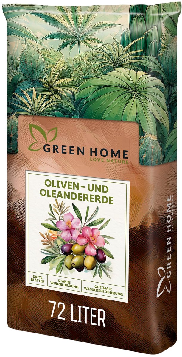 Green Home Love Nature Potgrond - mediterrane potgrond - 72 liter - voor olijfboom en oleander met langwerkende meststof