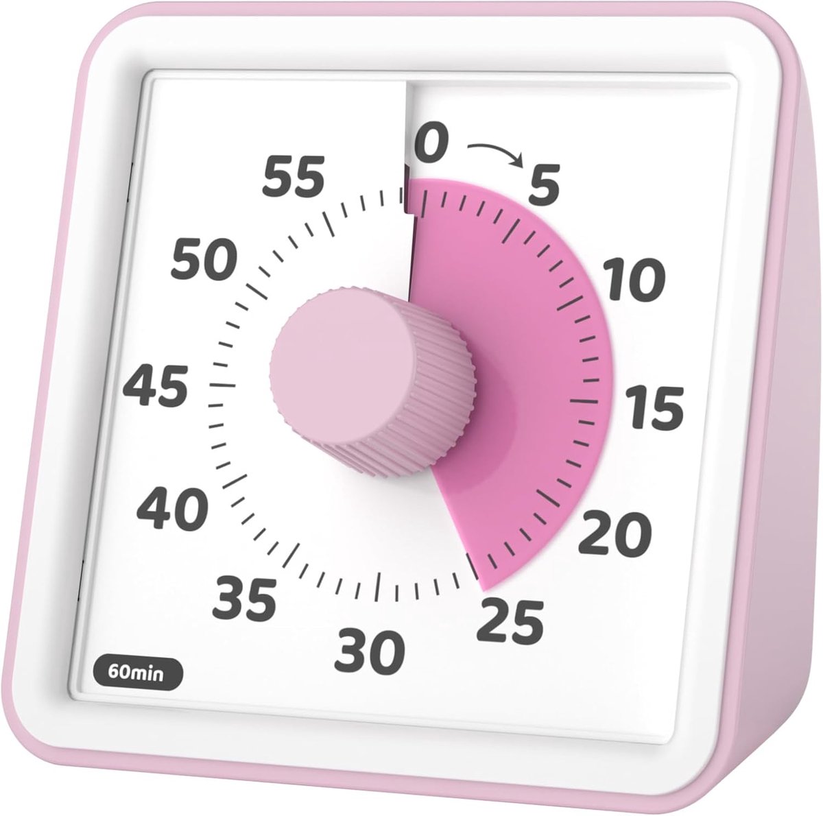 Visuele Timer voor Kinderen, 60 Minuten Visuele Countdown Timer Klok voor kinderen Pomodoro Timer voor Klaslokaal Onderwijs Koken