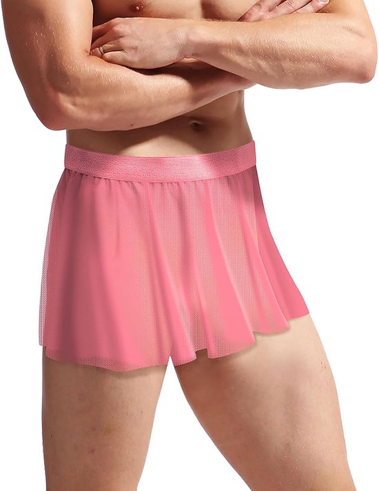 Sexy Sissy minirok voor heren, slipje, knippers, mesh slip met lage taille, crossdresser ondergoed, transparante hot jurk voor nachtclub, cosplay en erotische lingerie, prikkelend ondergoed — afbeelding 2