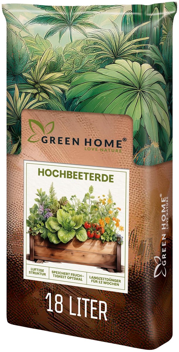 Green Home Raised Bed Soil - potgrond voor verhoogde bak - 18 liter - met perliet en kokosvezels