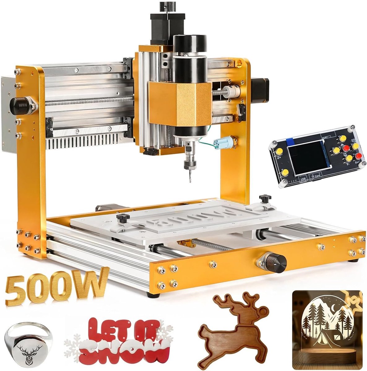 3018 Pro Ultra CNC-freesmachine 500W volledig metalen freesmachine Verbeterde 3-assige graveermachine Eindschakelaar en noodstop met GRBL offline besturing voor metaal, hout, acryl PCB MDF