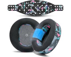 Mod Kit V2 Voor Maxwell Gen 1 – Koelgel Oorkussens + Extra Brede Siliconen Hoofdband Compatibel Met Audeze Maxwell Xbox & PS5 Gen 1 van Wicked Cushions | 90's Black