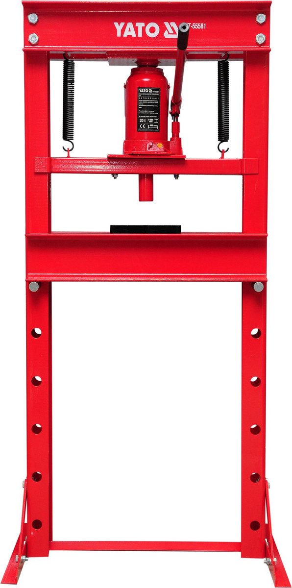 Professionele Hydraulische Werkplaatspers – 20 Ton – Heavy-Duty Frame – Inclusief Persblokken