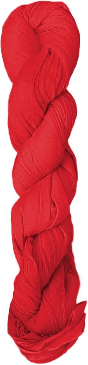 halsdoek, dagman, sjaal, gevlochten, 100% katoen, uniseks, rood