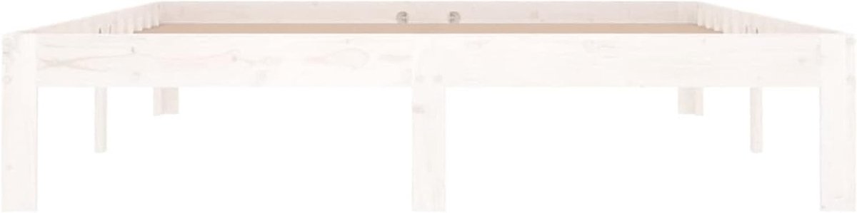 Bedframe Hout - Houten Bed - Slaapkamer Inrichten - Massief Grenenhout - 140x190 cm - Wit