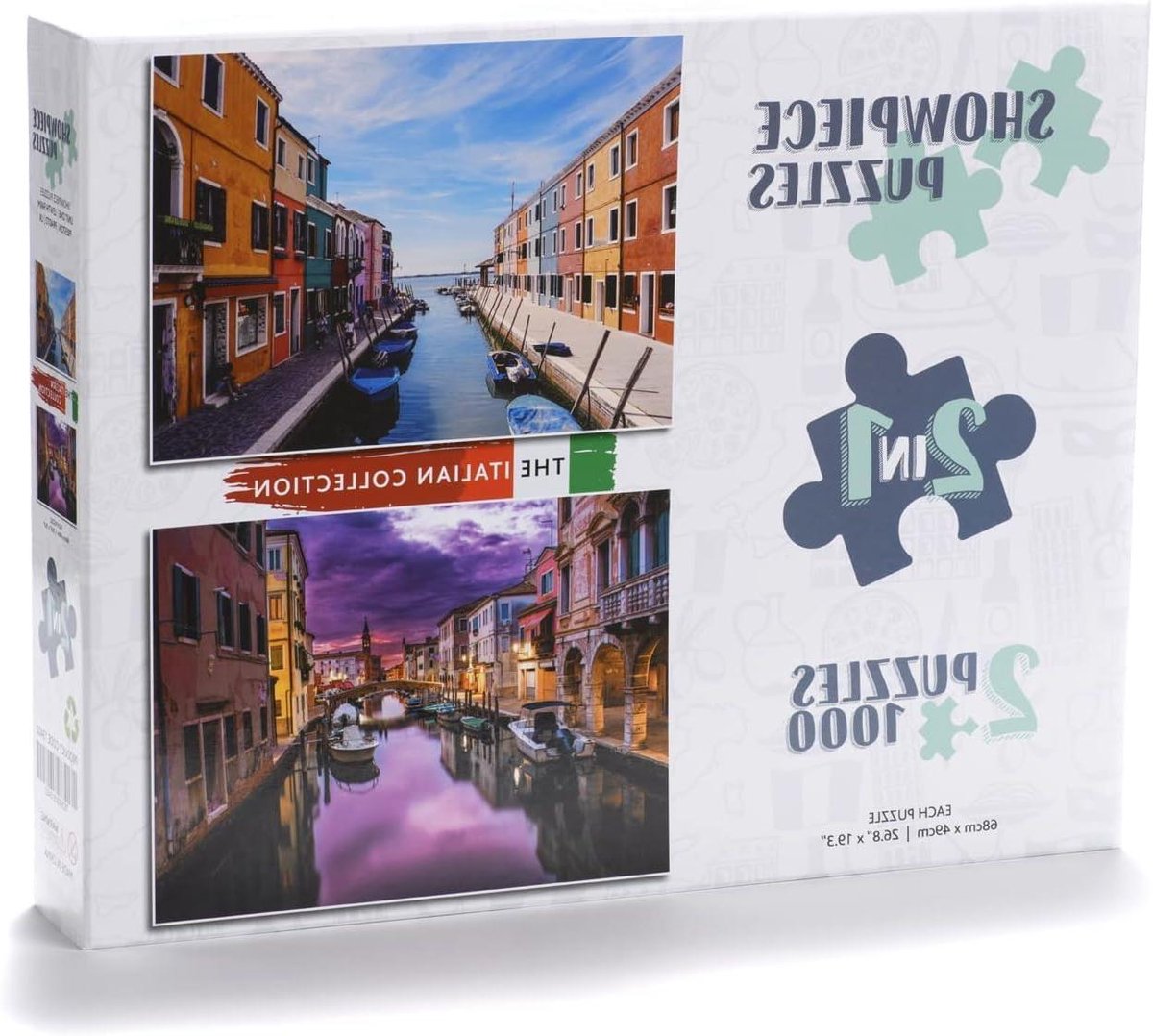 Legpuzzels - Puzzelset Puzzelcollectie - Ontspannen Tijdverdrijf - Dubbele Puzzel - 2 x 1000 stukjes - Multicolor
