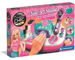 Clementoni Nail Art Studio - Nagelstudio Nagelspeelgoed Hobbypakket - Kinder Nagellak Set met Nagel Stickers - Nagels voor Kids, Meisjes en Kinderen