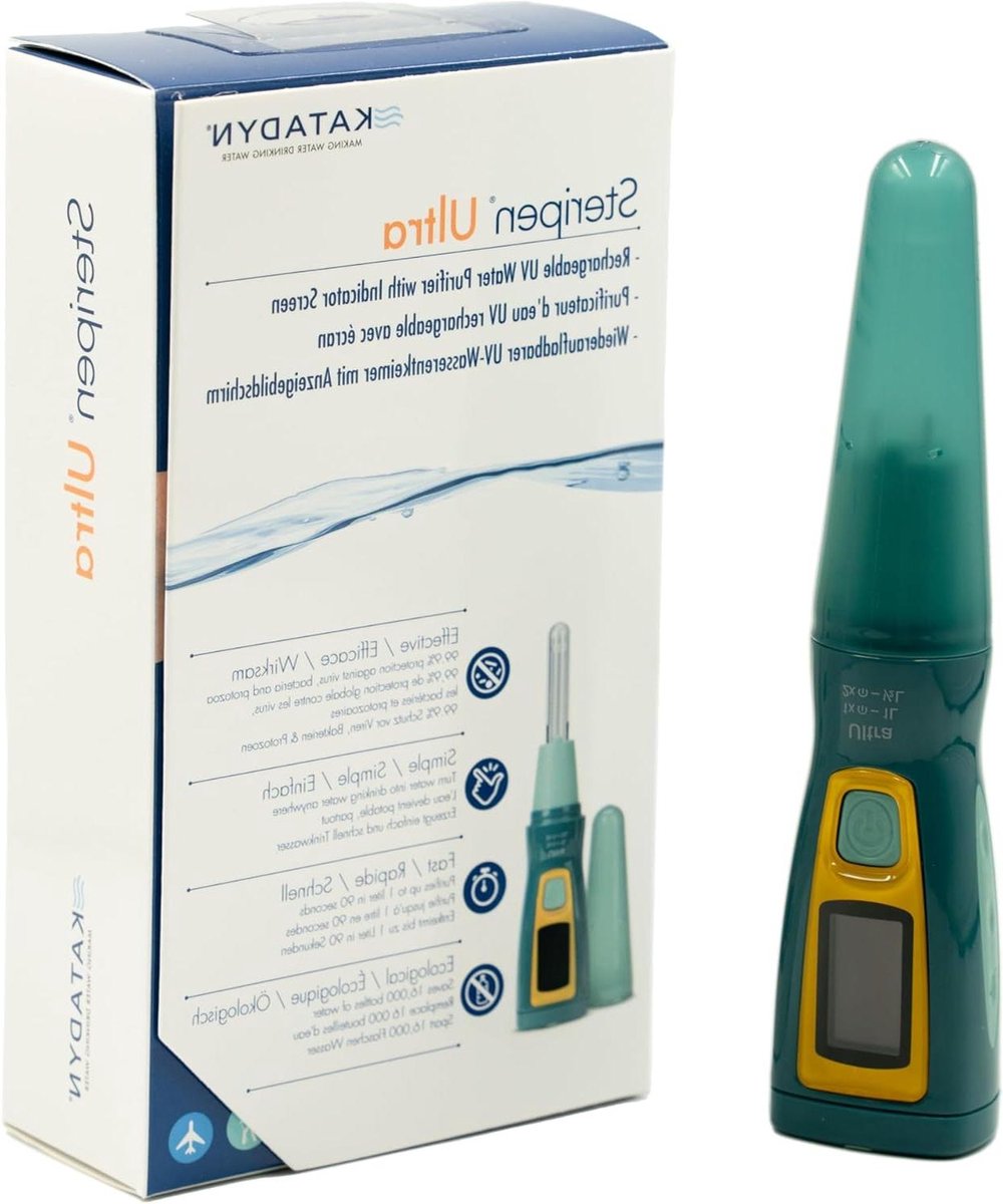 Waterzuiveraar UV - Reis Waterfilter - Drinkwater Maken - Chemische Vrij - 90 Seconden - Blauw