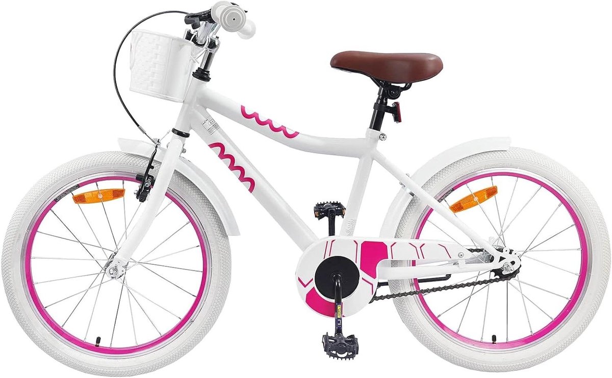 Kinderfiets - Loopfiets Peuter - Leren Fietsen - Verstelbaar Stuur - 18 inch - Wit