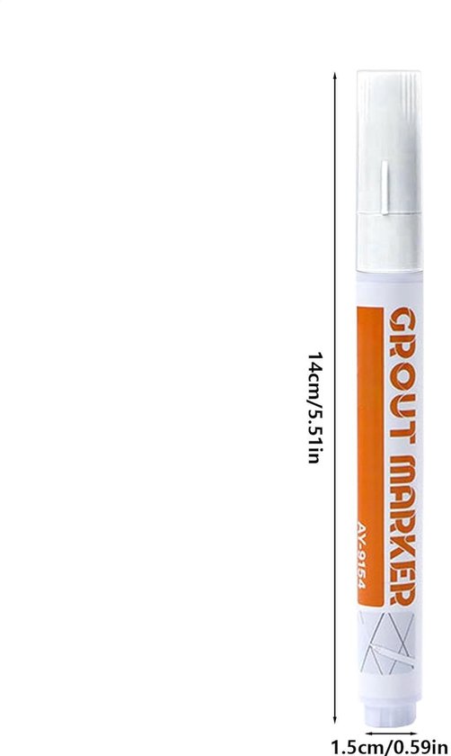 Voegverf Pen - Voegenstift Revitalisatie - Tegels Opfrissen - Sneldrogende Kit - 14 cm - Wit — afbeelding 4