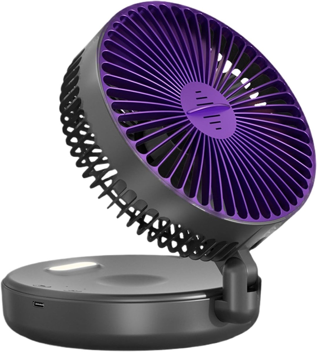 Draagbare Mini Ventilator met Aromatherapie - 5 Standen - Oplaadbaar - Nachtlamp - Camping Keuken Buiten