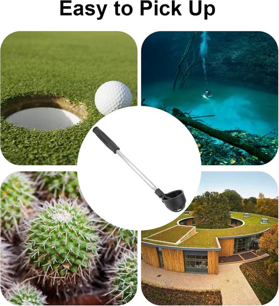Golfbal-Retriever, roestvrij staal telescopisch golfbal picker voor water, golfbalrugtrekker met golfbal grijper, telescopische balverzamelaar voor golfspelers golfliefhebbers — afbeelding 5
