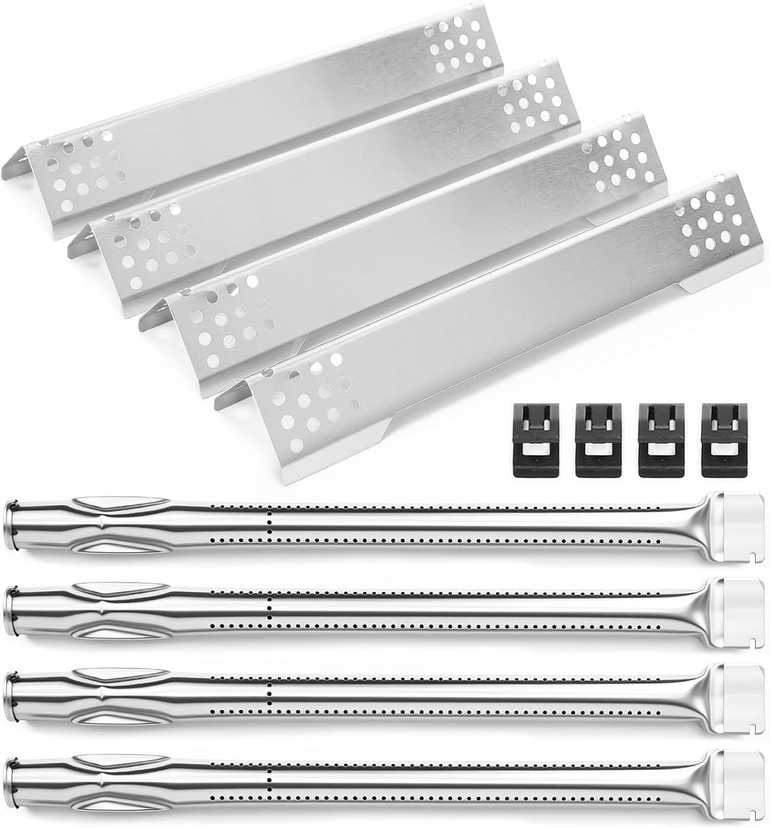 40,2cm roestvrijstalen branderdeksel en branderreserveonderdelen voor Rösle Videro G3, G3-S, G3-S Nero, Vario+, vlamverdeler voor Rösle Videro G2, G4, G6 serie en Sansibar, 4 stuks
