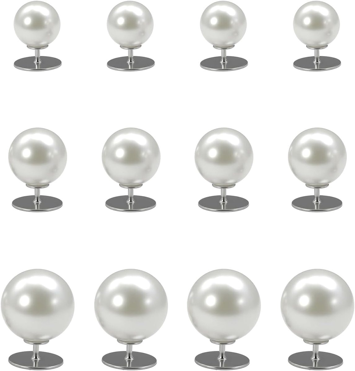 Knopen bescheidenheidsspelden, witte knopen voor kleding, laag