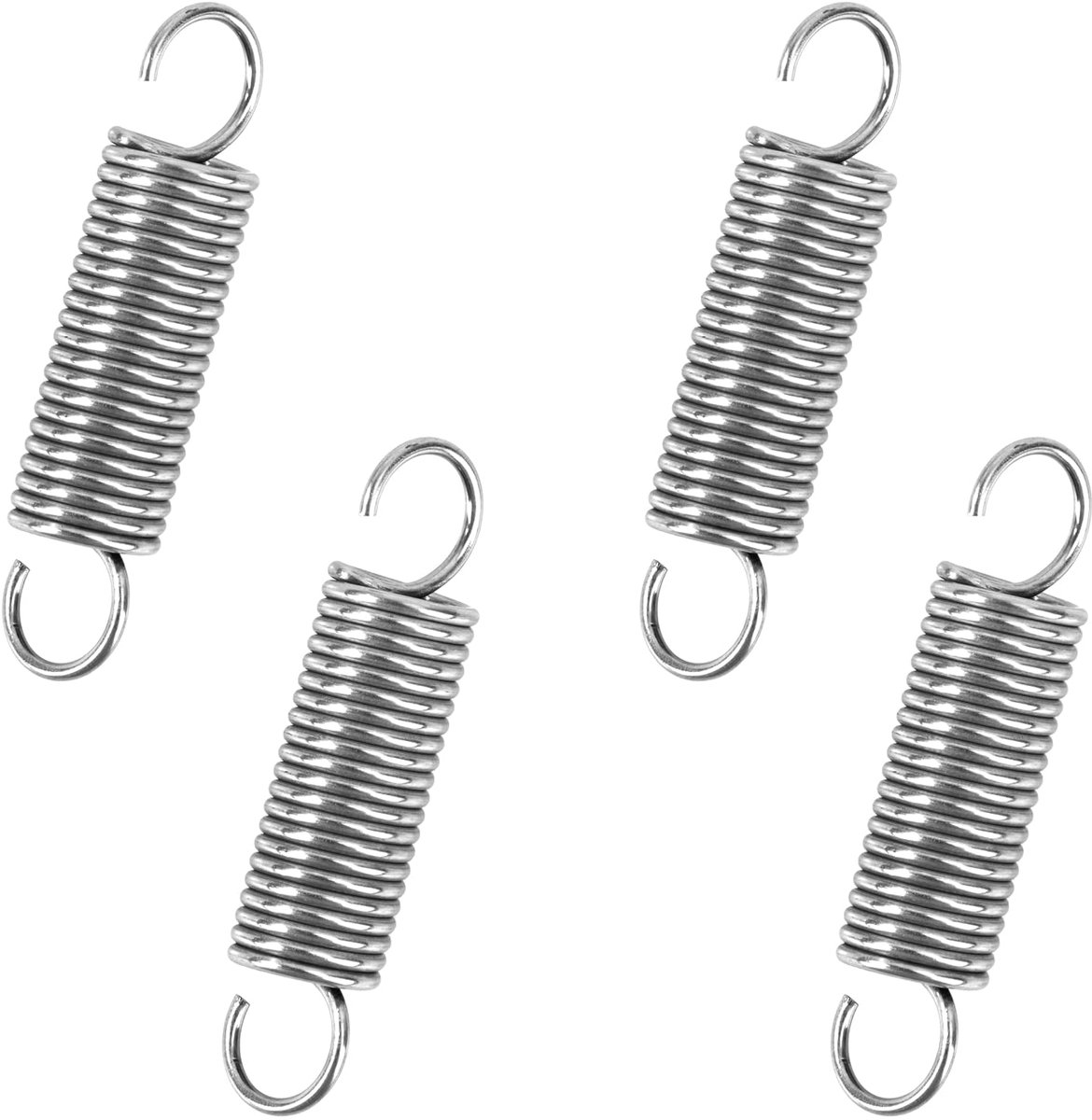 Verlengveren, 50 mm, trekveren met haken, 90 graden, roestvrijstalen veer, buitendiameter 12 mm, draaddiameter 1,4 mm, dikte 4,9 kg, 4 stuks