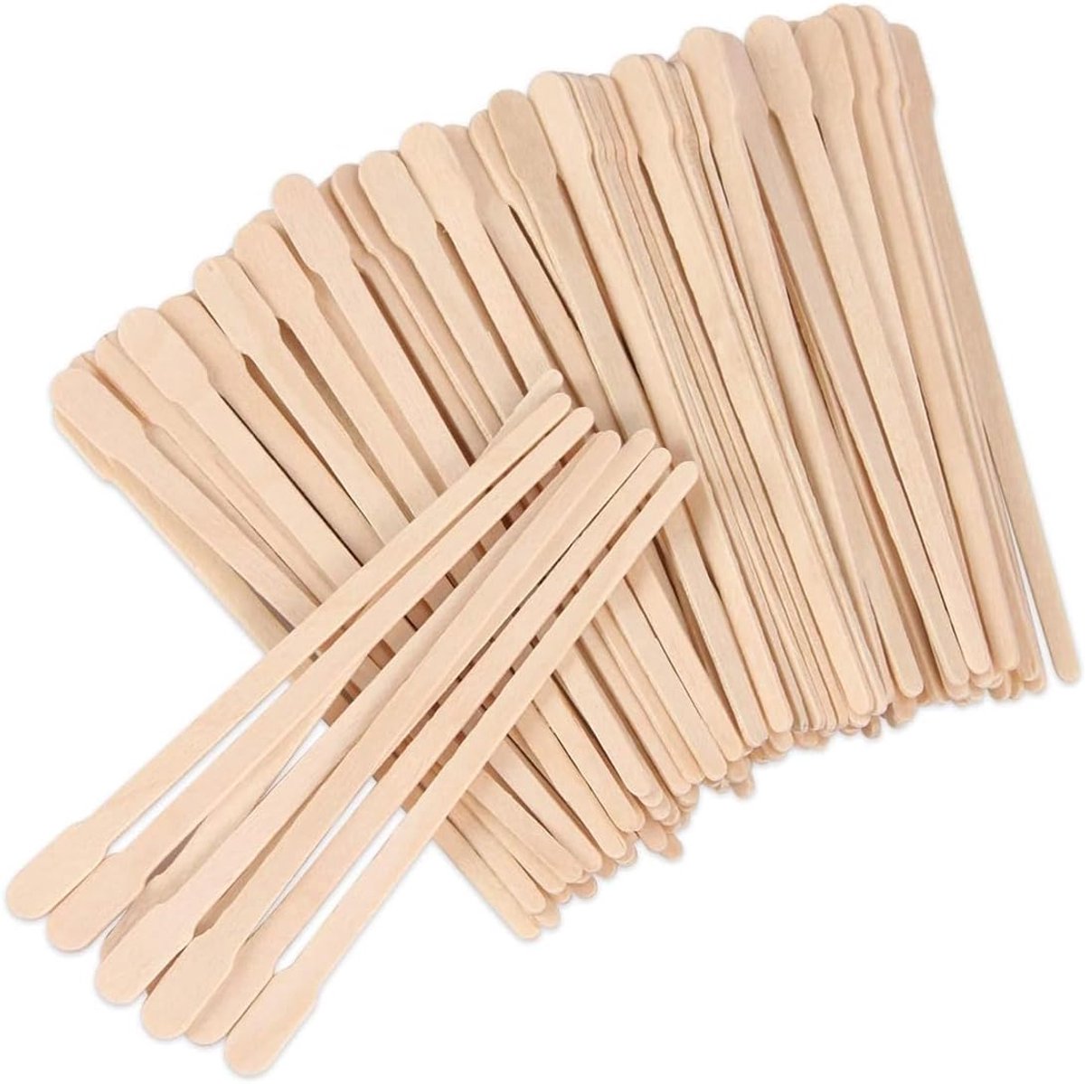 100 stuks houten stokjes voor het waxen van kleine waxstaafjes