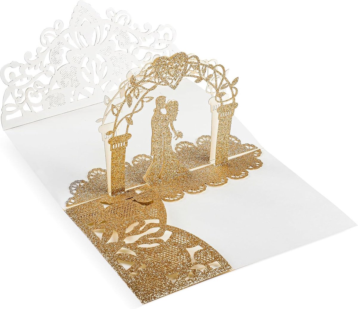 bruiloftskaart met envelop Siumir 3D kaart huwelijkswensen kaart
