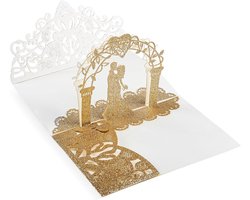 bruiloftskaart met envelop Siumir 3D kaart huwelijkswensen kaart