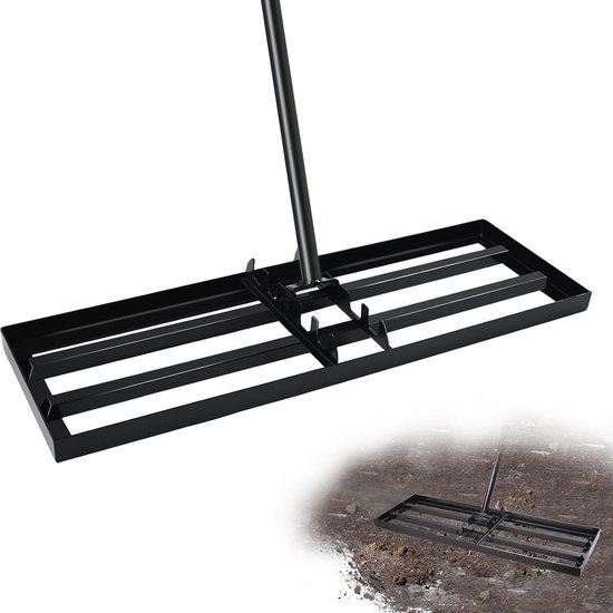 75 x 25 cm, ijzeren kunst, gazonrakel met 180 cm steel, lawn leveling — afbeelding 5