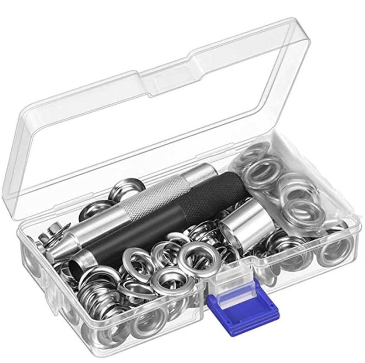 oogtang, gereedschapsset, 100 sets, ogen, ogen met opbergdoos