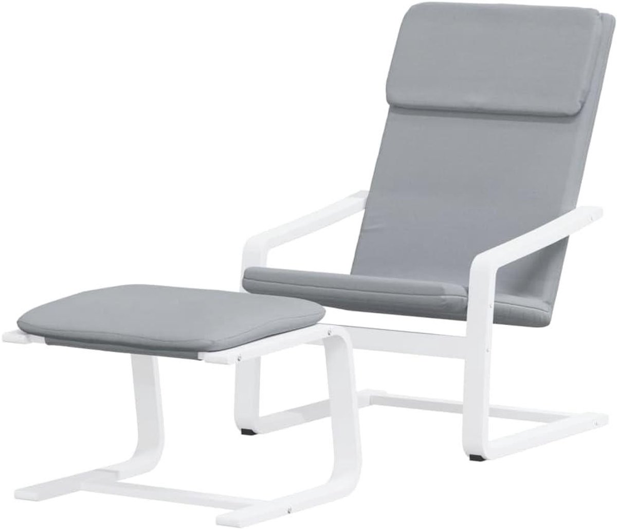 Relaxstoel met voetenbank - Fauteuil Ligstoel - Ontspannen Zitten - Dikke Gevoerde Zitting - 59 x 82 x 98 cm